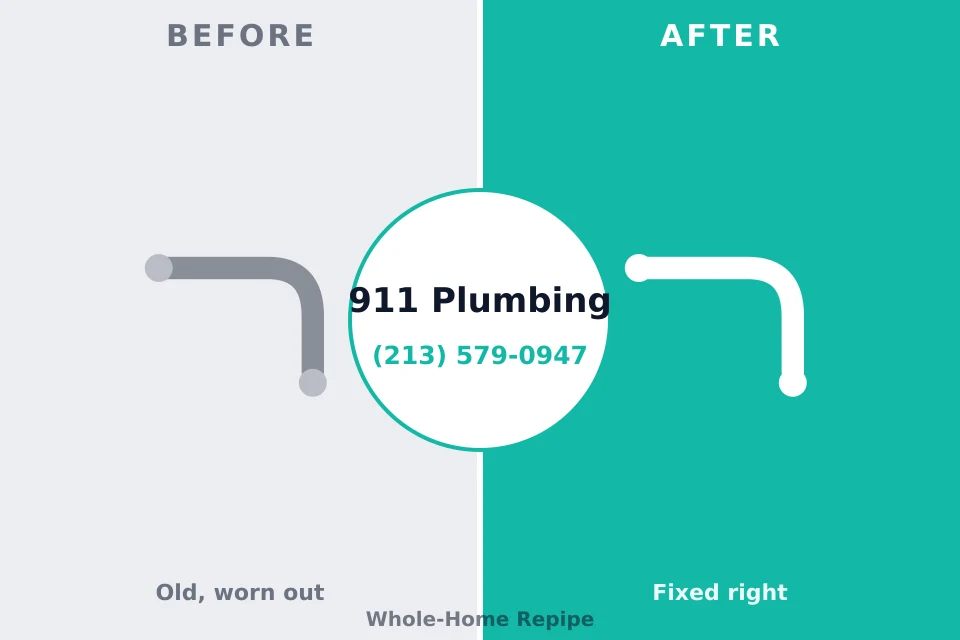 Before and after: plumbing repair West Salem, OH
